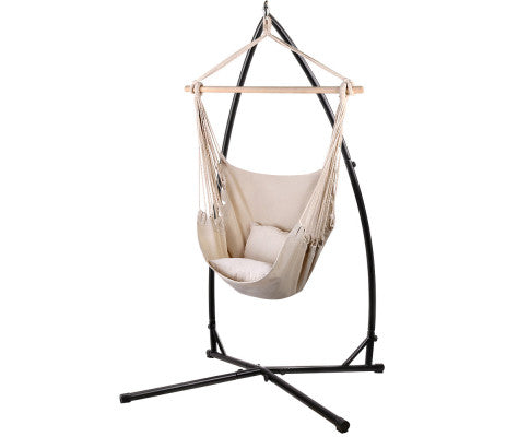 beige hanging chair