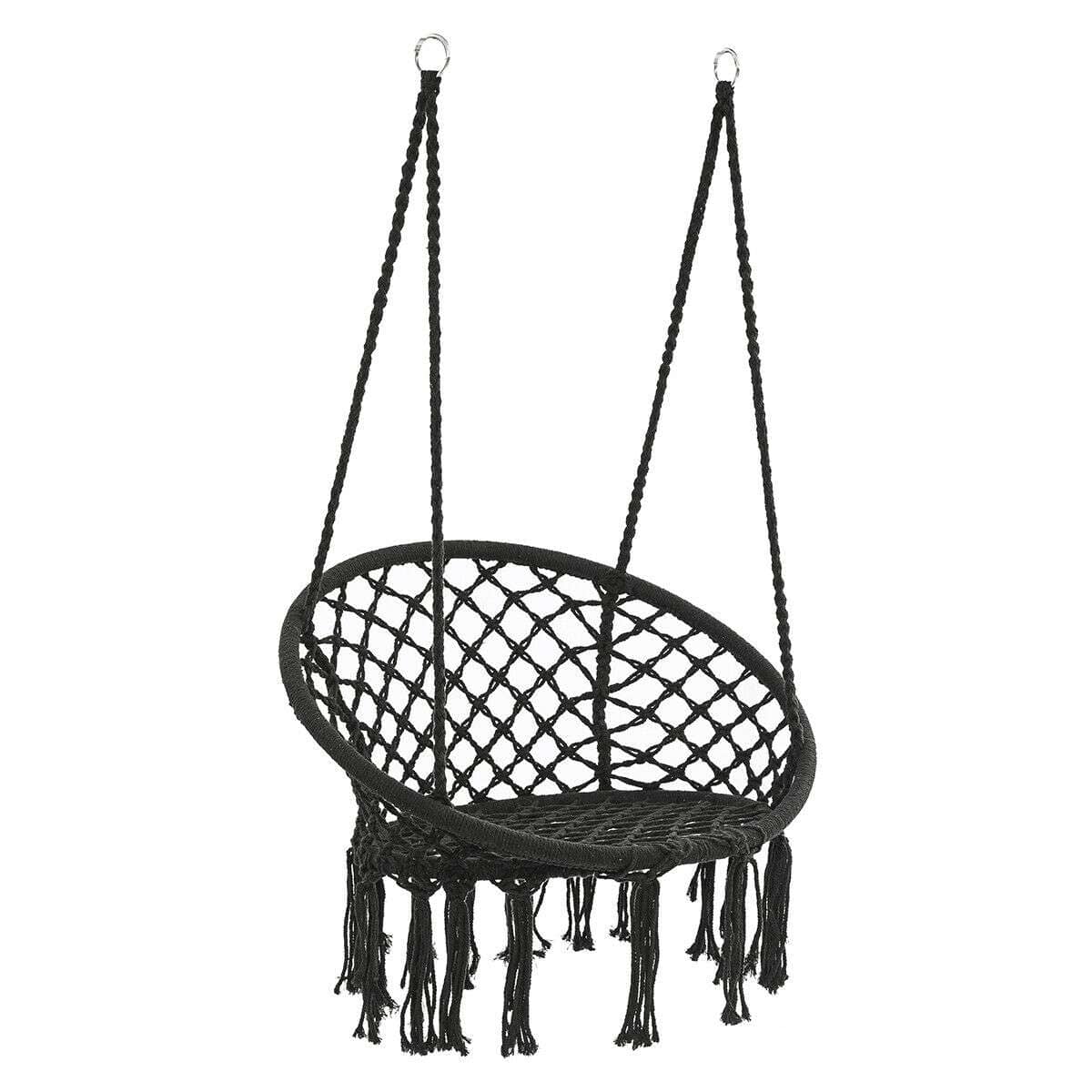 black boho hammock