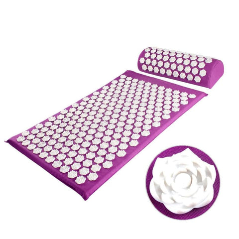 Tapis d'acupression Fleur de Lotus anti douleurs du cou et du dos