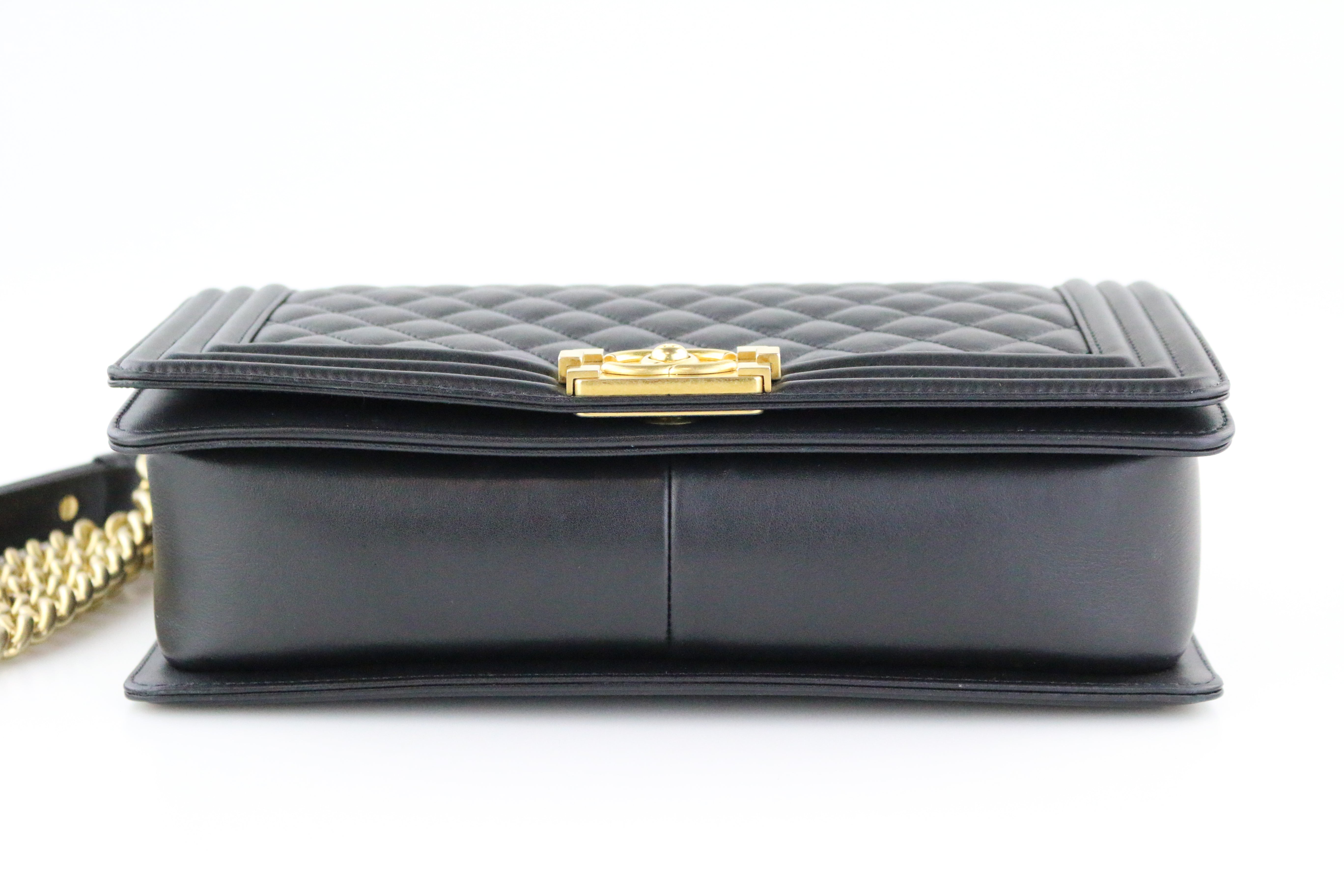 Black Calfskin New Medium Boy