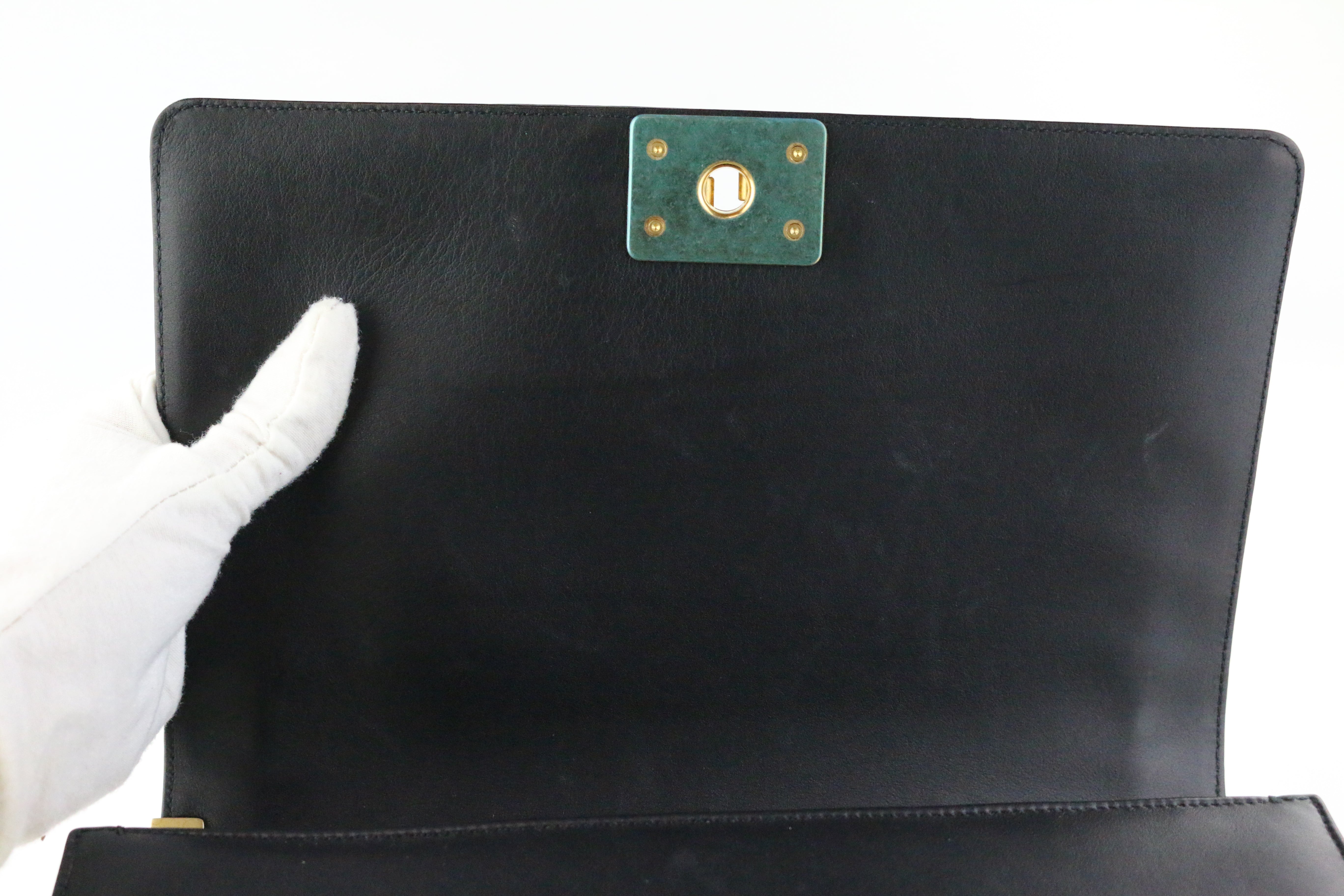 Black Calfskin New Medium Boy