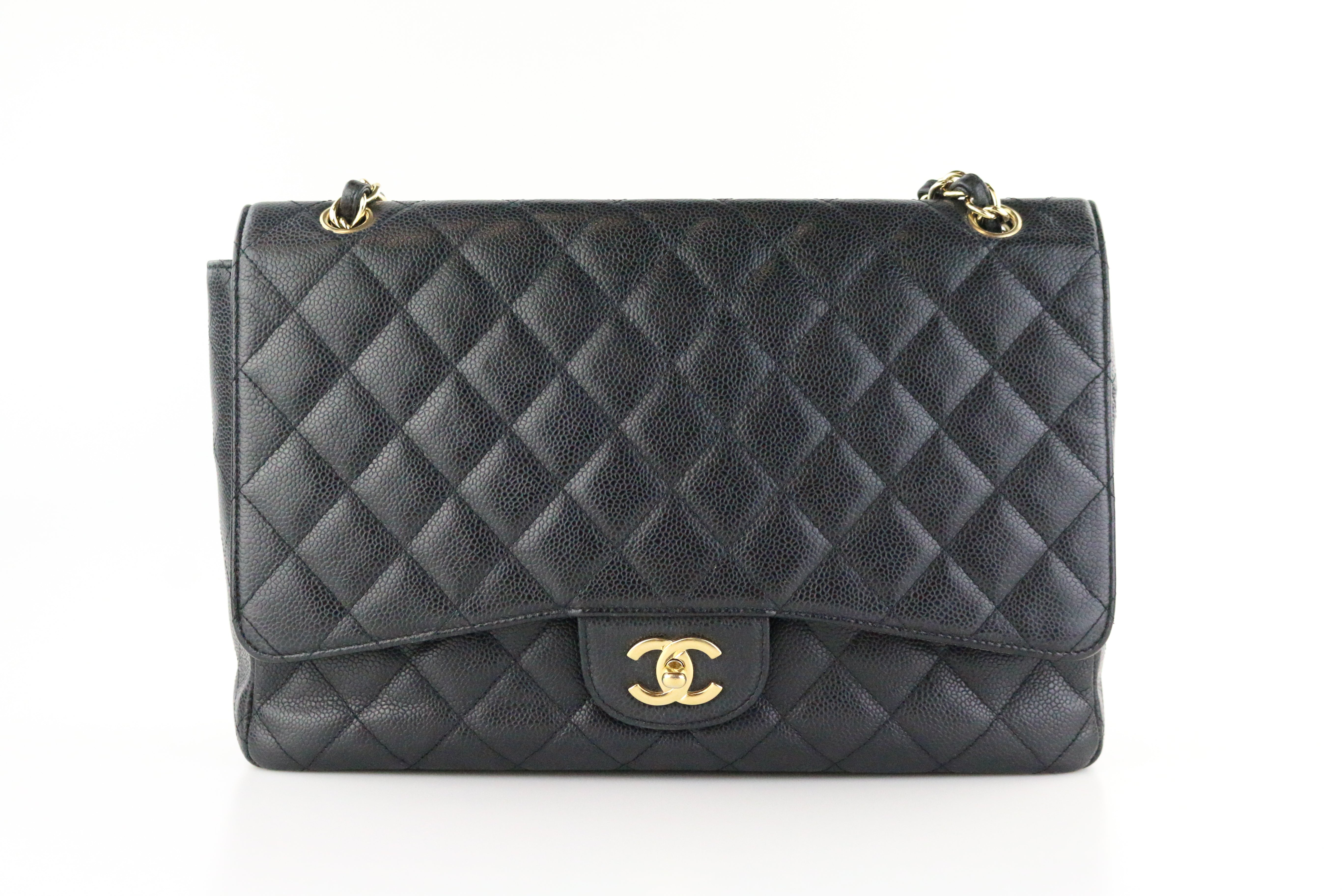 Black Caviar Single Flap Maxi