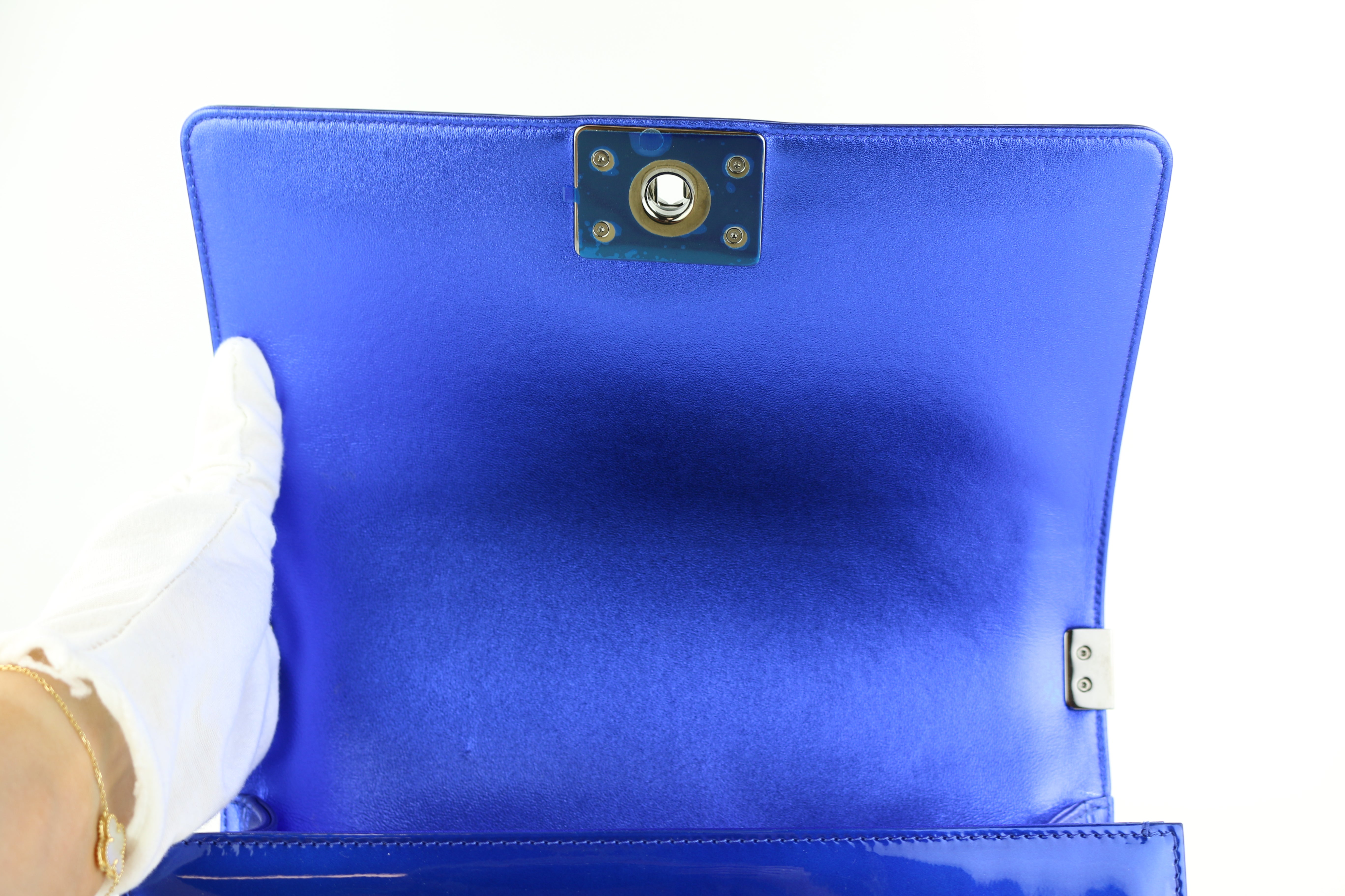 Blue Patent Old Medium Boy