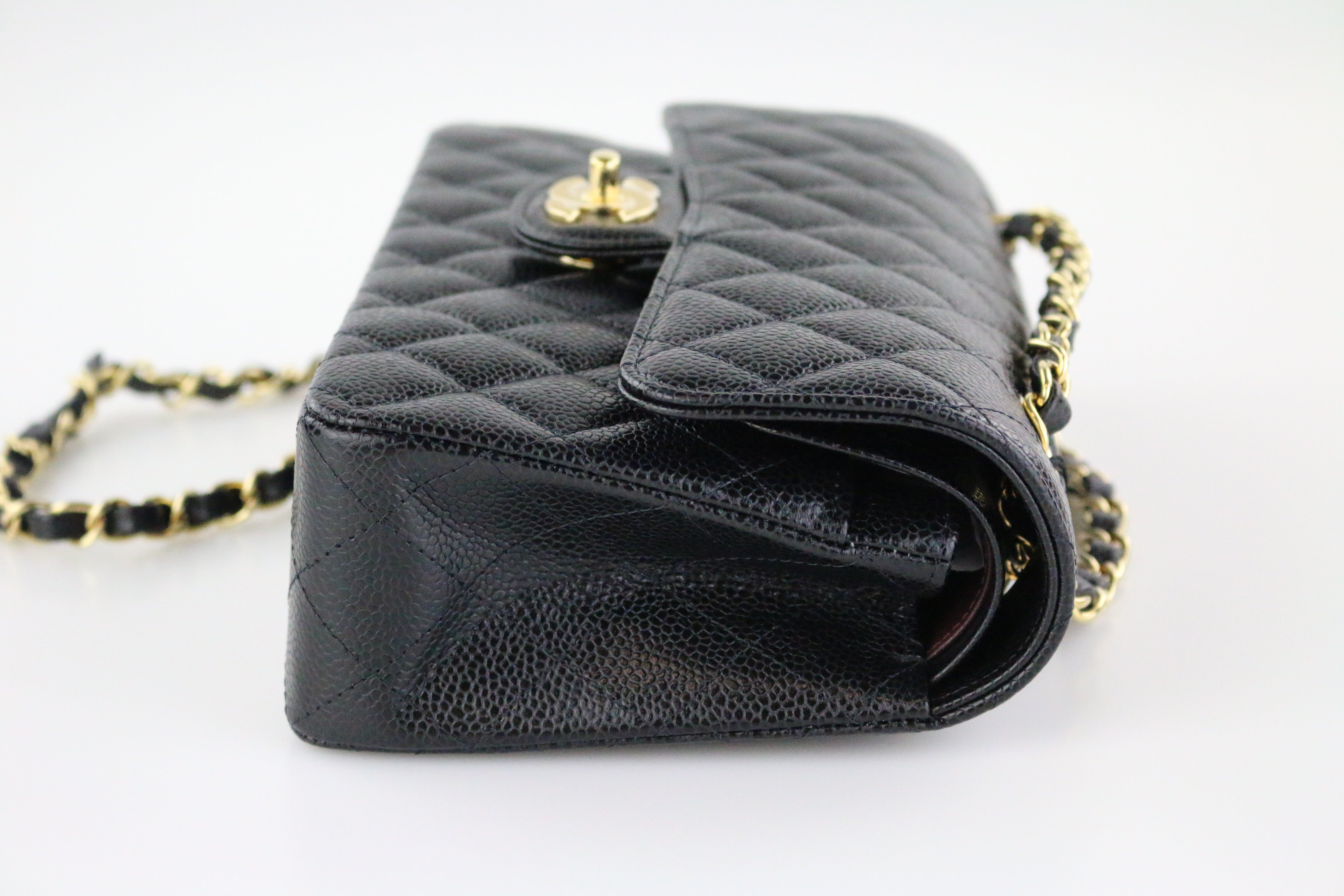 Black Caviar Small Classic Flap