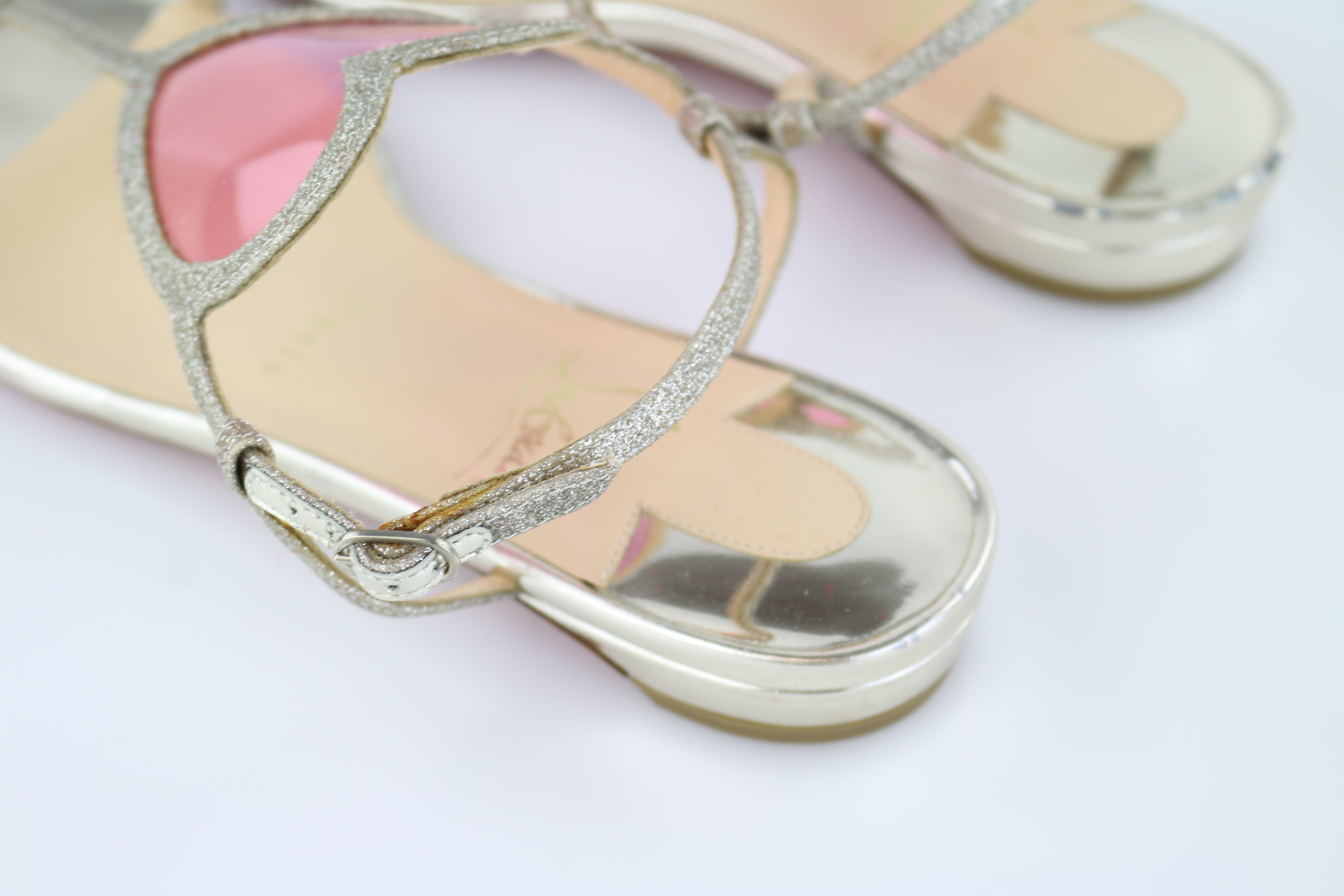 Patent PVC Cora Heart Flat Sandals