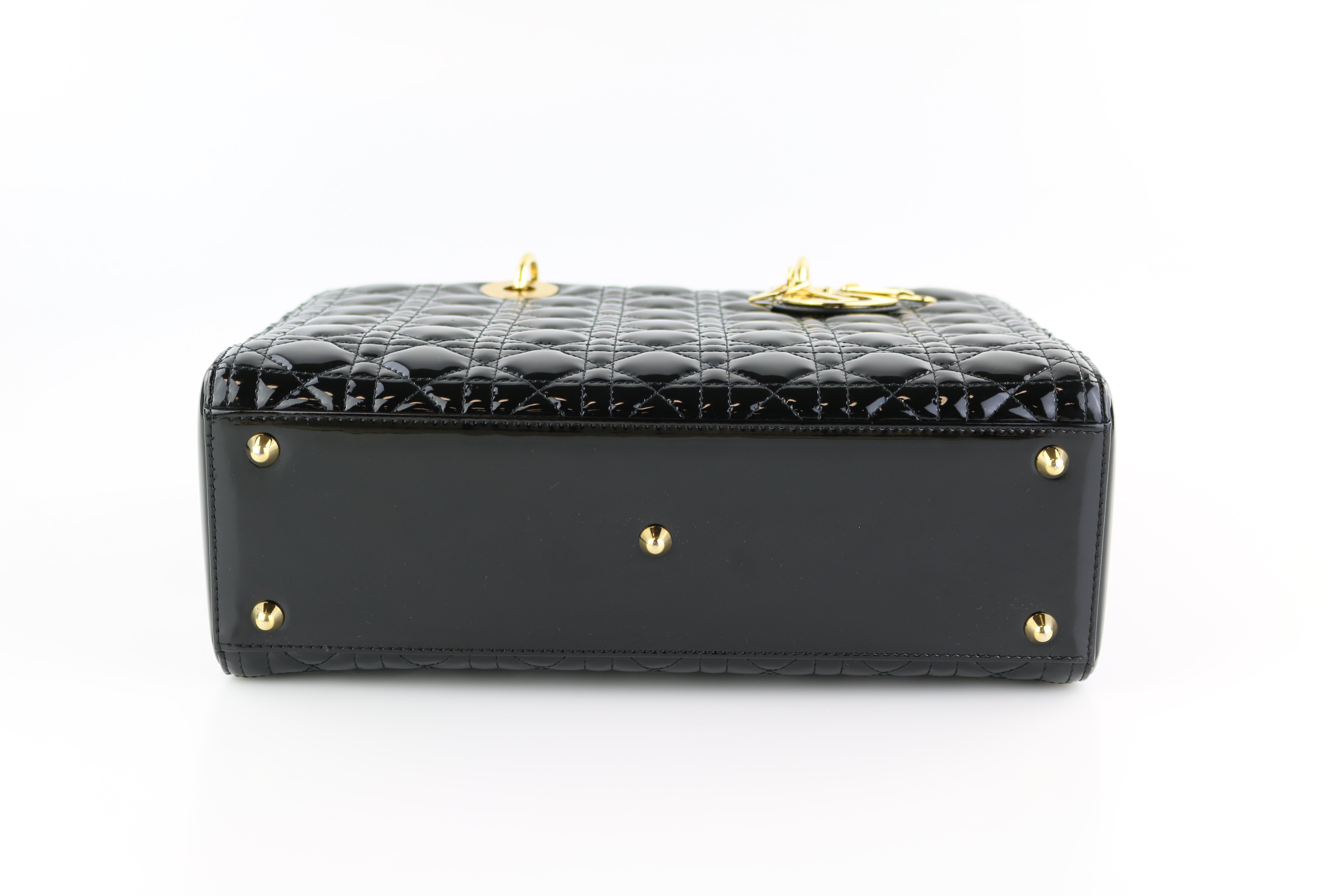 Black Patent Large 'Lady Dior'
