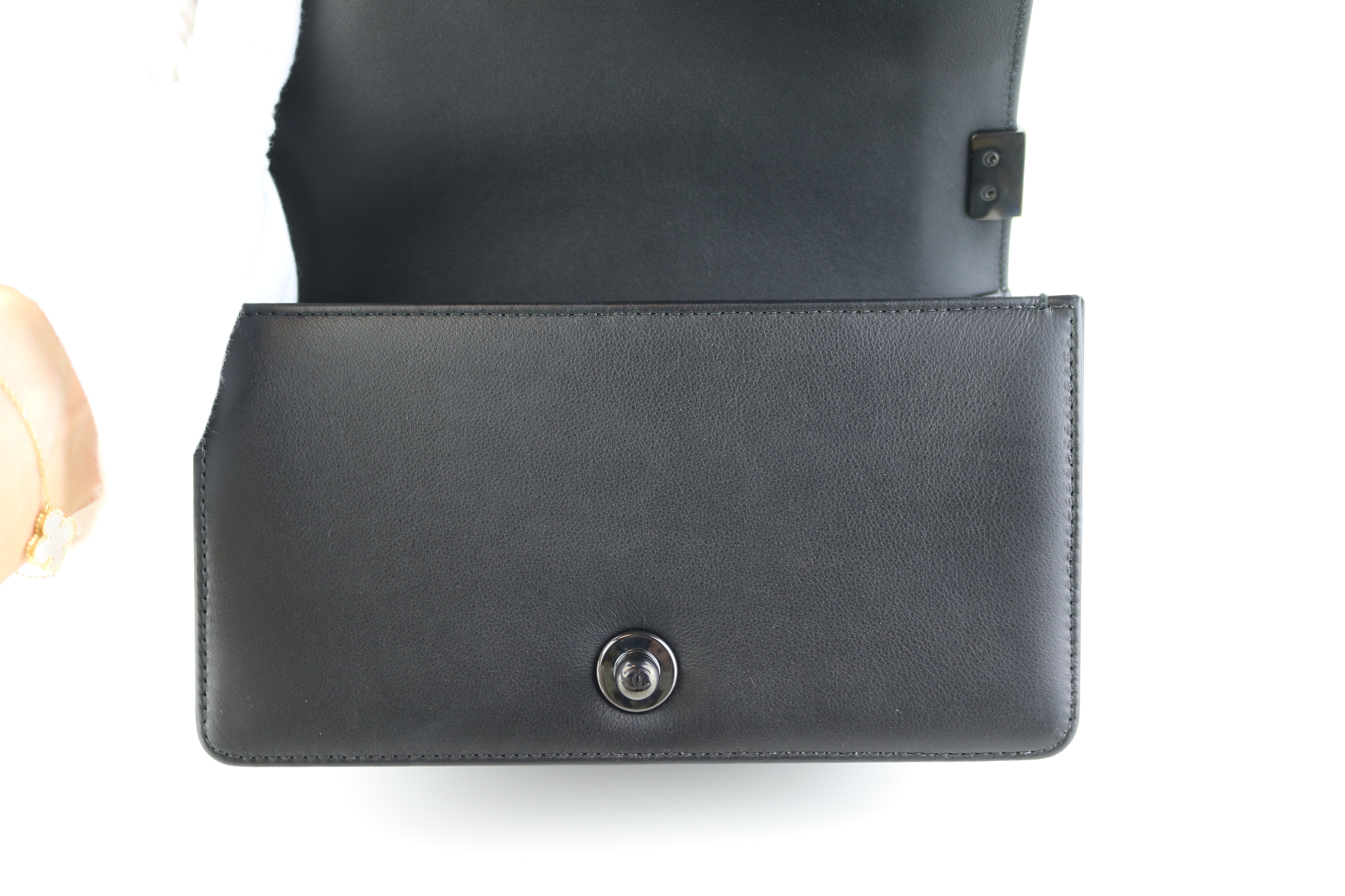 So Black Calfskin Small Boy