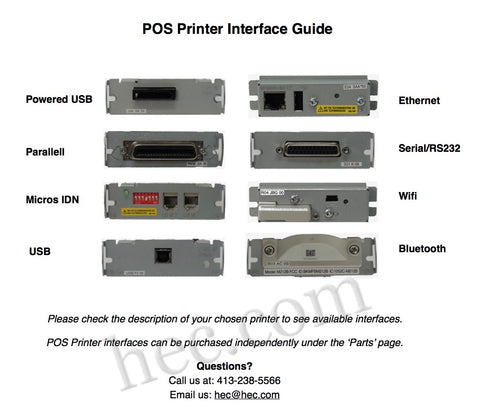 Hillside Electronics POS Printer Interface/Cable Guides