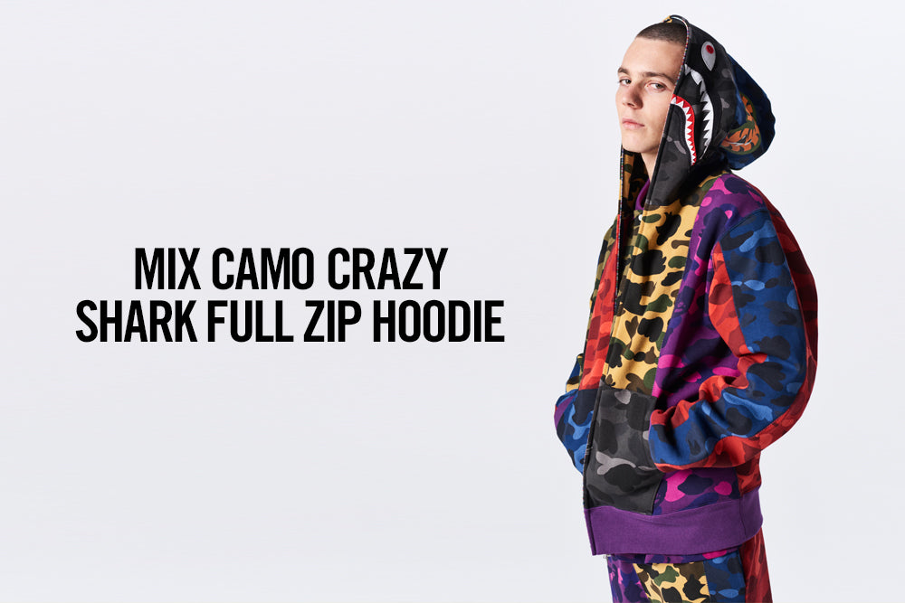 bape mixed camo hoodie