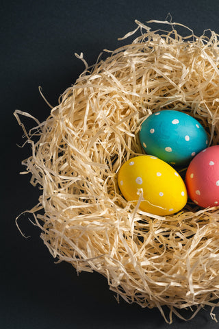 easter basket raffia