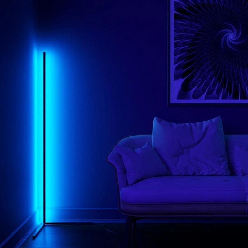 Modern RGB LED Corner Floor Lamp Bedroom Decoration Atmosphere Lamp