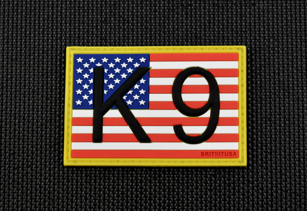 K9 US FLAG 3D PVC MORALE PATCH
