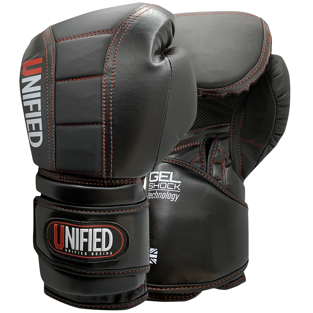 Unified Boxing Training Bag Mitts Leather Gel Shock Bag Gloves 