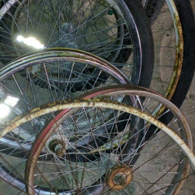 old bicycle rims