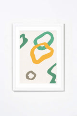 Green Oscillations Wall Art Wall Art Underglass White Frame / 17.25'' X 21.25'' Whom. Home