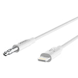 Belkin 3.5mm Audio Cable with Lightning Connector  White 3 foot|For Apple Devices - White