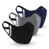 Case-Mate Safe Mate Washable Cloth Mask|Size L/XL 3 Pack - Black/Navy/Gray