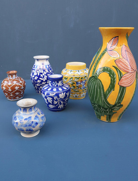 Køb smukt blue pottery fra  Jaipur i Indien online