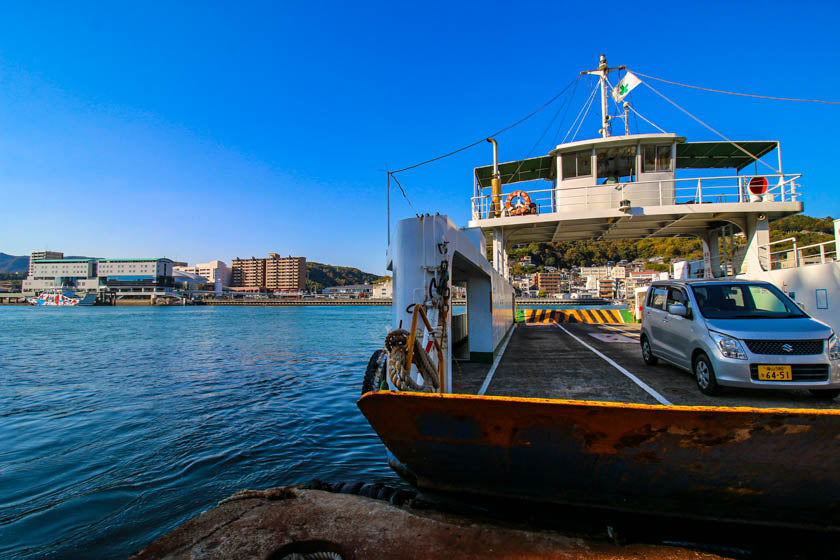 The ferry going over to Onomichi city.