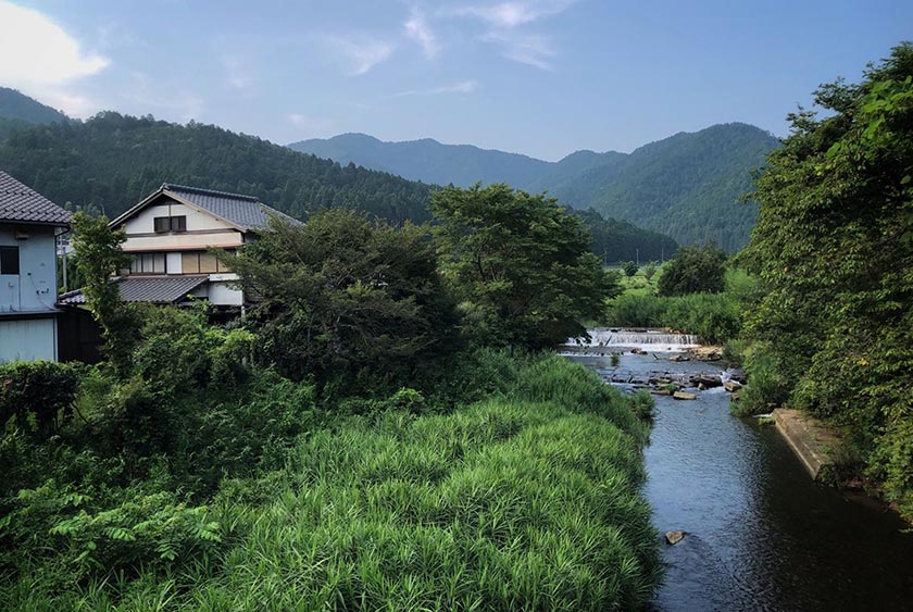 Lovely scenery in Kyoto on the northern Kyoto cycling loop.