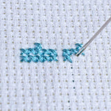 Use full stitches to work across the bottom row