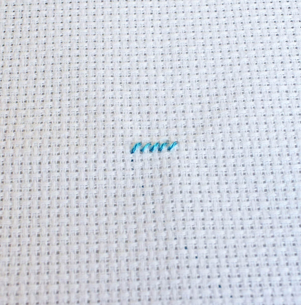 Continue a line of half stitches - how to cross stitch