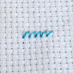 First row of half stitches - how to move around a pattern