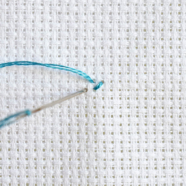 Complete your second half stitch - how to cross stitch