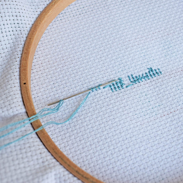 Secure your thread - how to cross stitch