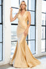 V-Neck Satin Mermaid Long Prom & Bridesmaid Dress AC370