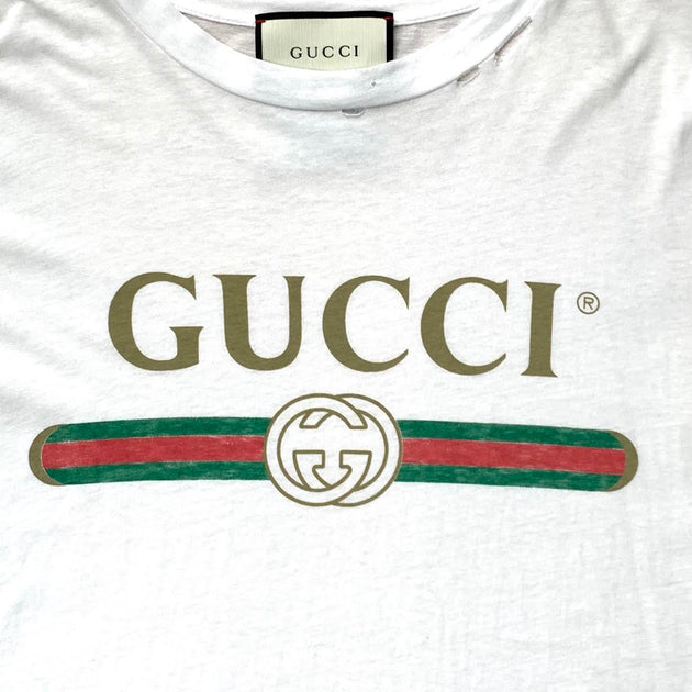 distressed gucci t shirt