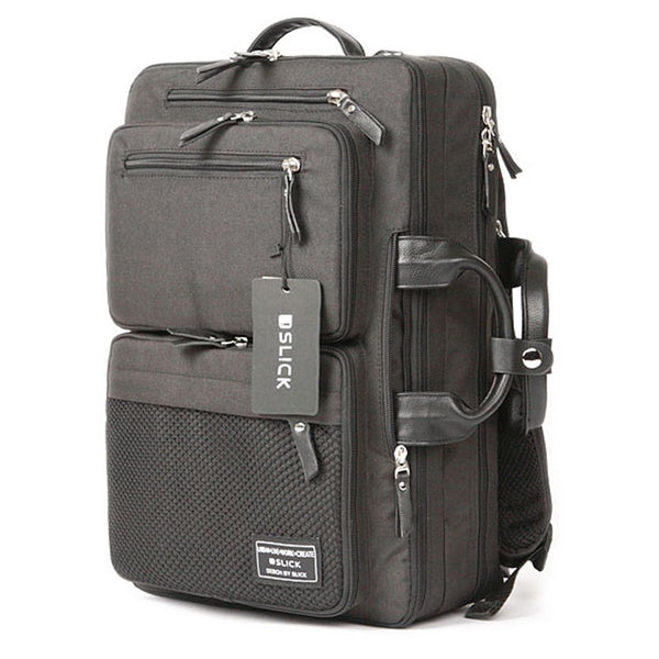 slick 3 way bag mens laptop backpack college school bag shoulder