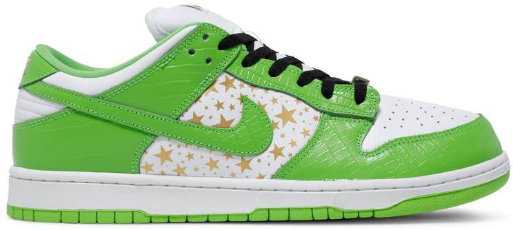 nike sb dunk low supreme stars mean green