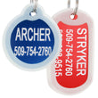 Load image into Gallery viewer, GoTags Silent Pet Tags Engraved and Personalized, Quiet Dog Tags with Silencer