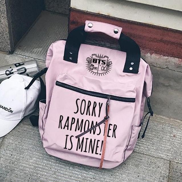 bts pink backpack