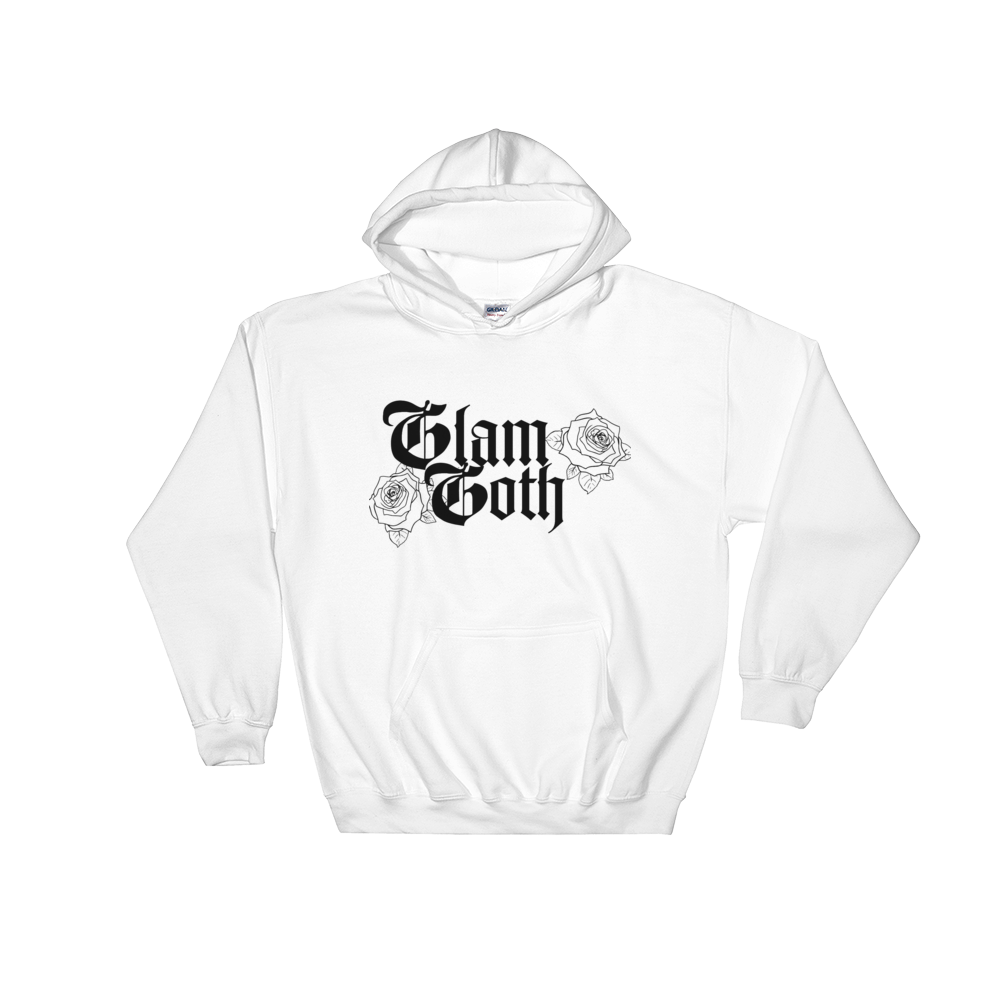 angel and devil hoodie black and white