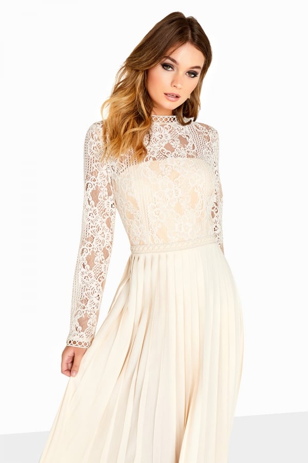cream lace dress