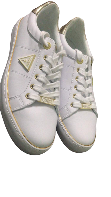 guess shoes gold sneakers