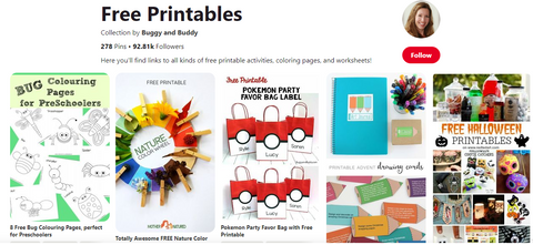 Buggy and Buddy Free Printables Pinterest Board