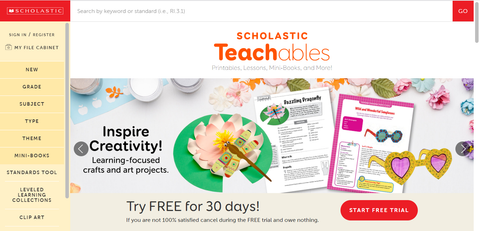 Scholastic Teachables Website