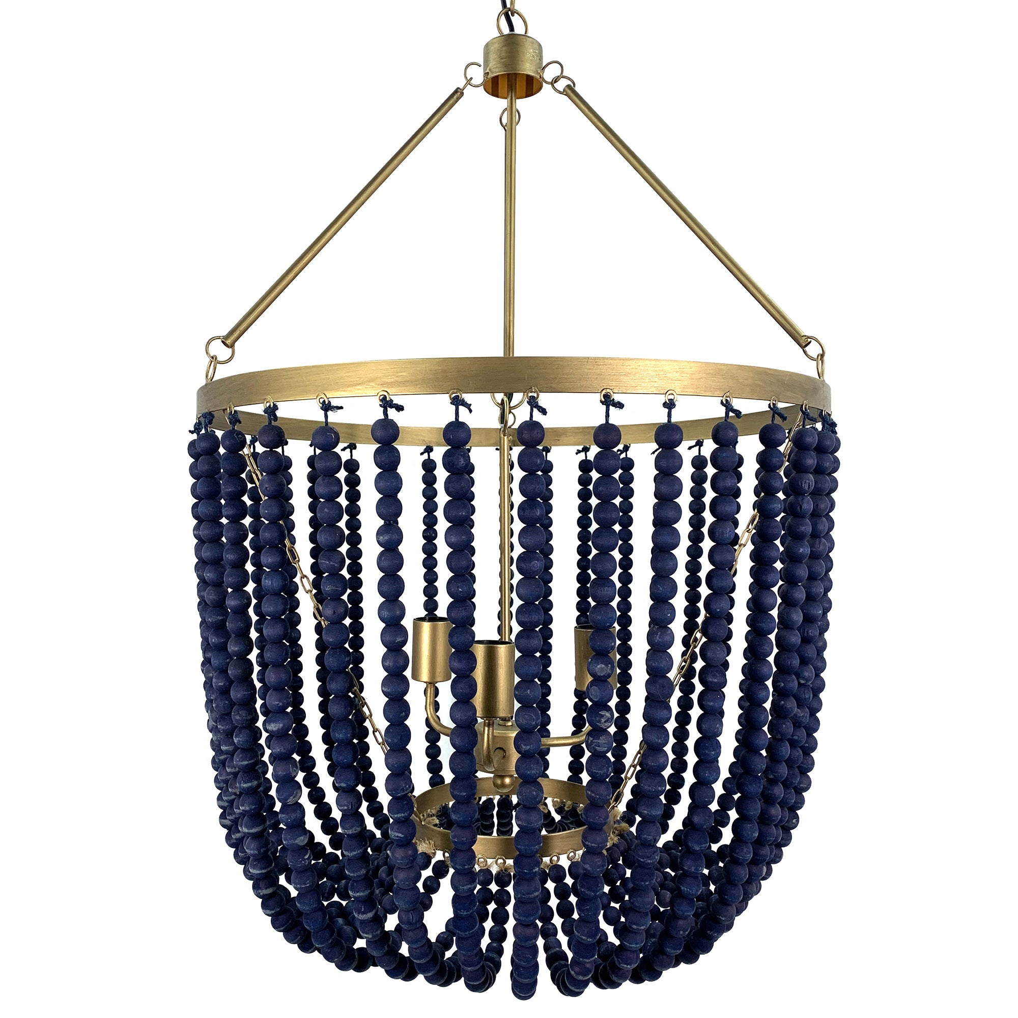 beaded gold chandelier