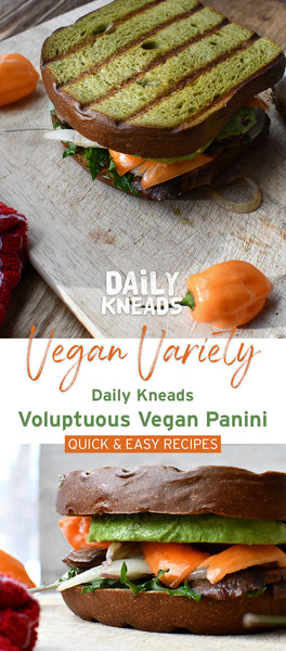 Daily Kneads Spinach and Leek Vegetable Bread Panini Vegan Recipe