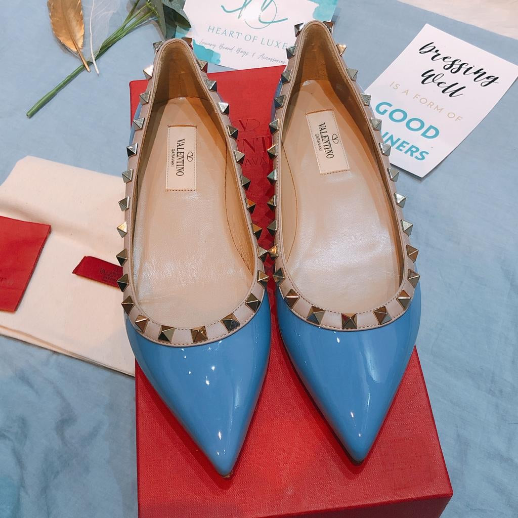 blue valentino flats