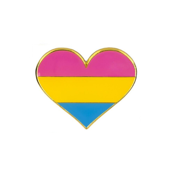 Pansexual Pride Heart Enamel Pin Pride Mode