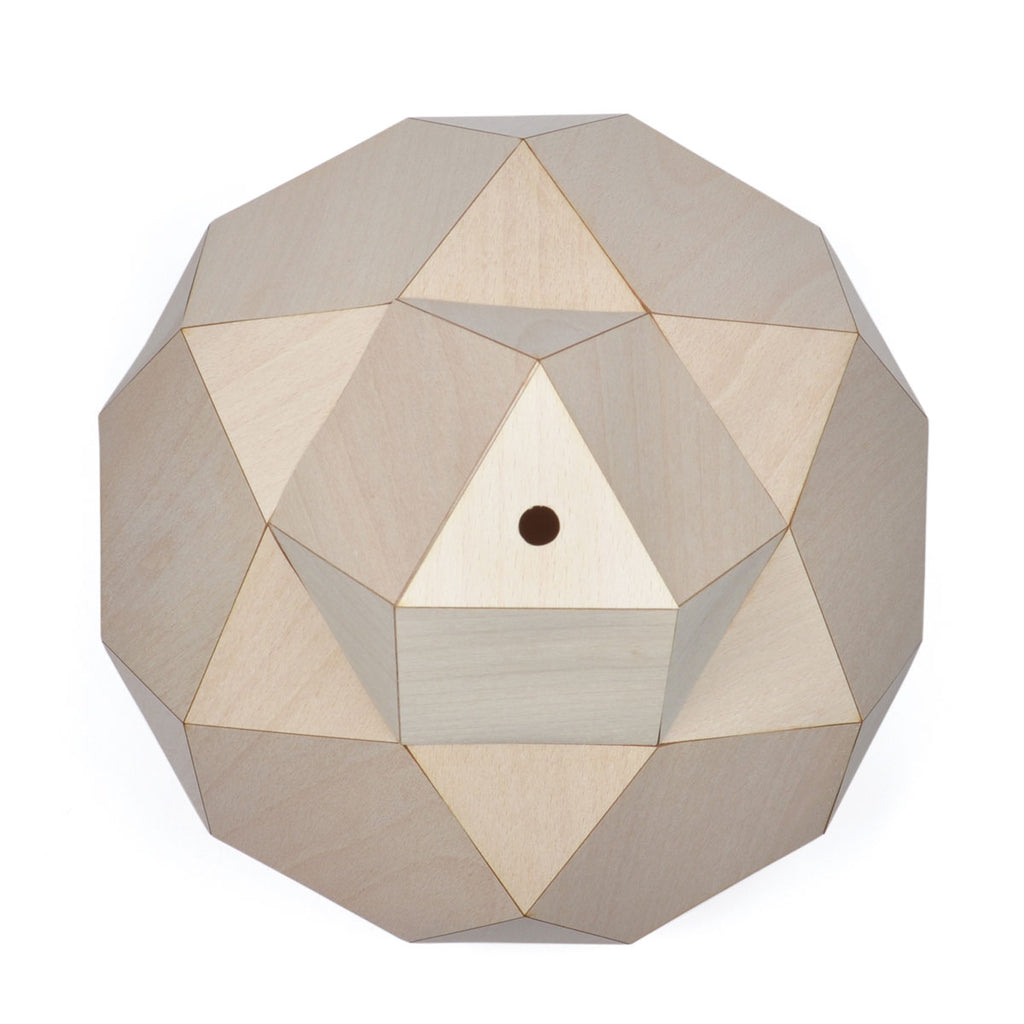 Geometric wood lightshade