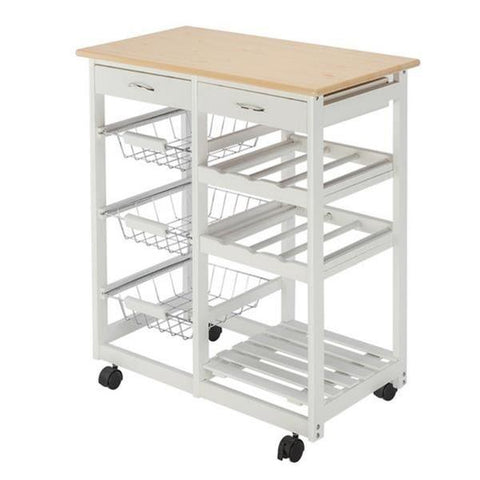 The Charleston Kitchen Trolley Cart on Wheels for small kitchen storage, from Estilo Living