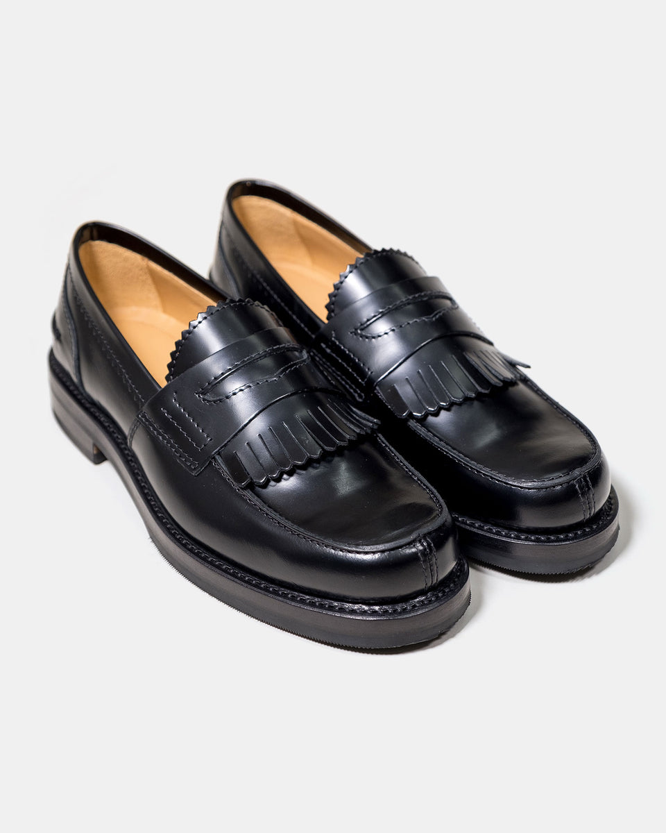 Our Legacy Loafer in High Shine Polished Black Leather with Vibram