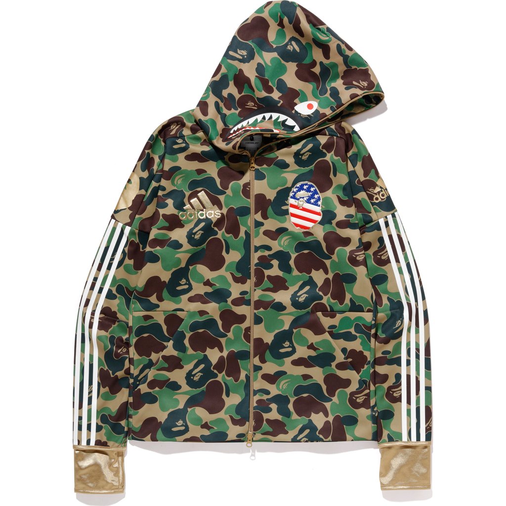 bape x adidas sb shark hoodie black