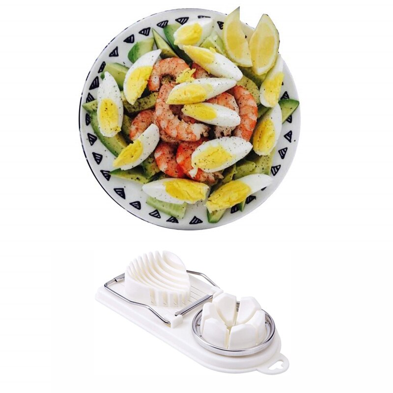 2 in 1Egg Slicer Cutter Stainless Steel Cutting Wires Egg Slicer Pierce with Garnish Tool Multi Purpose Egg Dicer&Wedger