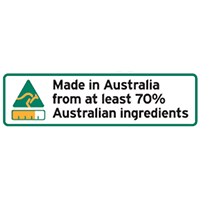 country of origin - made from 70% Australian Ingredients